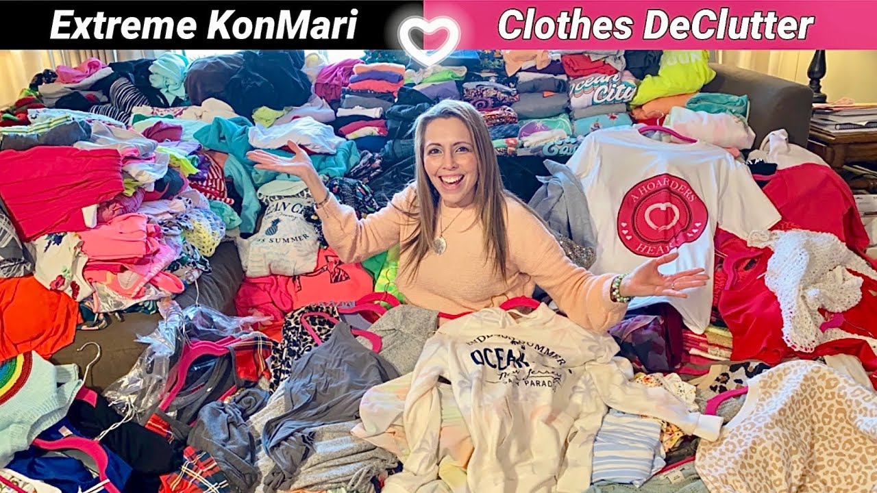 Hoarders ❤️ Extreme KonMari DeClutter Clothes Wardrobe | Minimalism