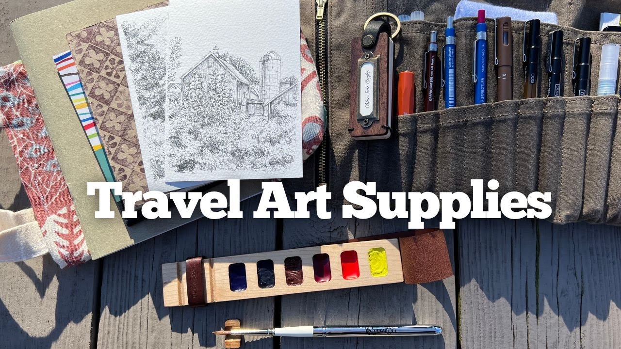 ART SUPPPLIES FOR TRAVEL - Pack with Me (Watercolour & Drawing)