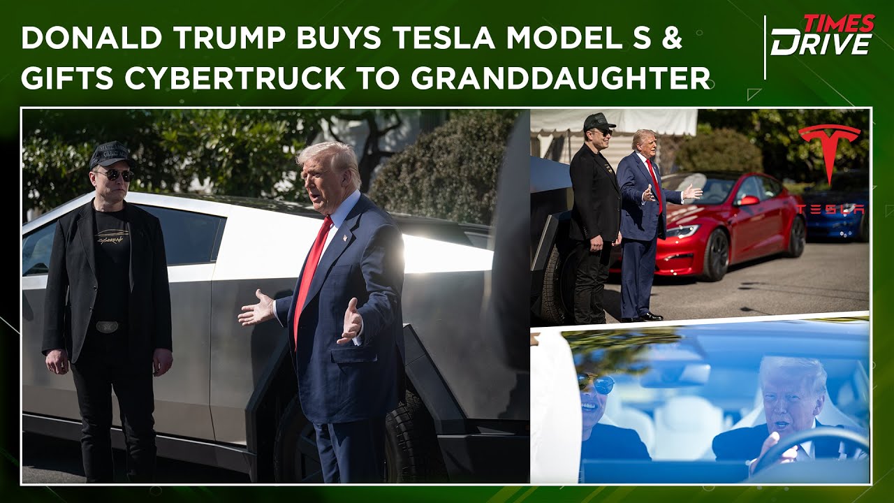 Donald Trump Buys Tesla Model S, Gifts Cybertruck To Granddaughter | Times Drive #tesla #elonmusk