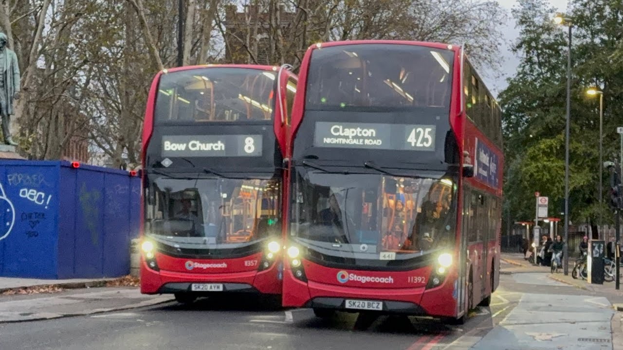 London Buses at Bow Church 28/11/25