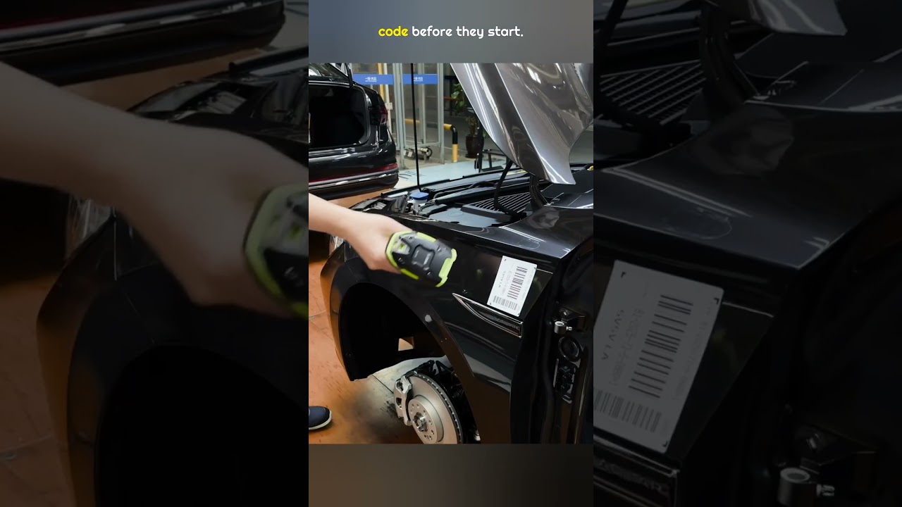 Do czego służy ten kod kreskowy? #CarFacts #AutoIndustry #FactoryProcess #VehicleProduction
