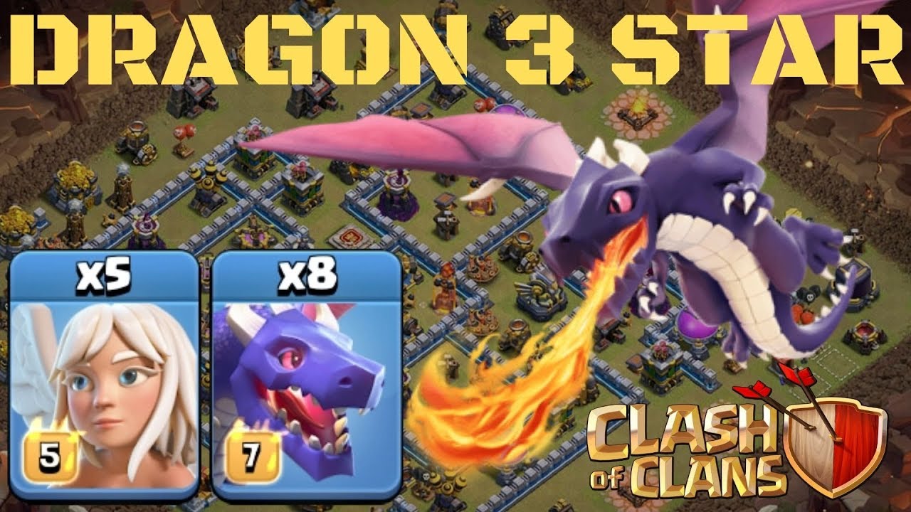 EASY 3 STAR WITH DRAGON!! BEST DRAGON WITH EARTHQUAKE OR BAT ! Attack Strategy 2019  Clash of Clans