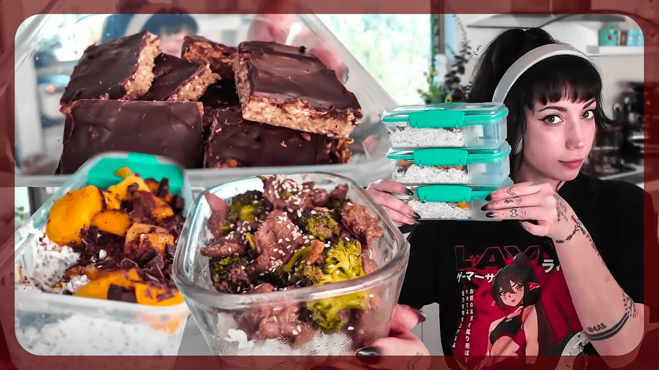 IRL MEAL PREP COOKING 🥩 | Mango Chia Seed Pudding, Banana Bread Granola Bars, and Beef & Broccoli