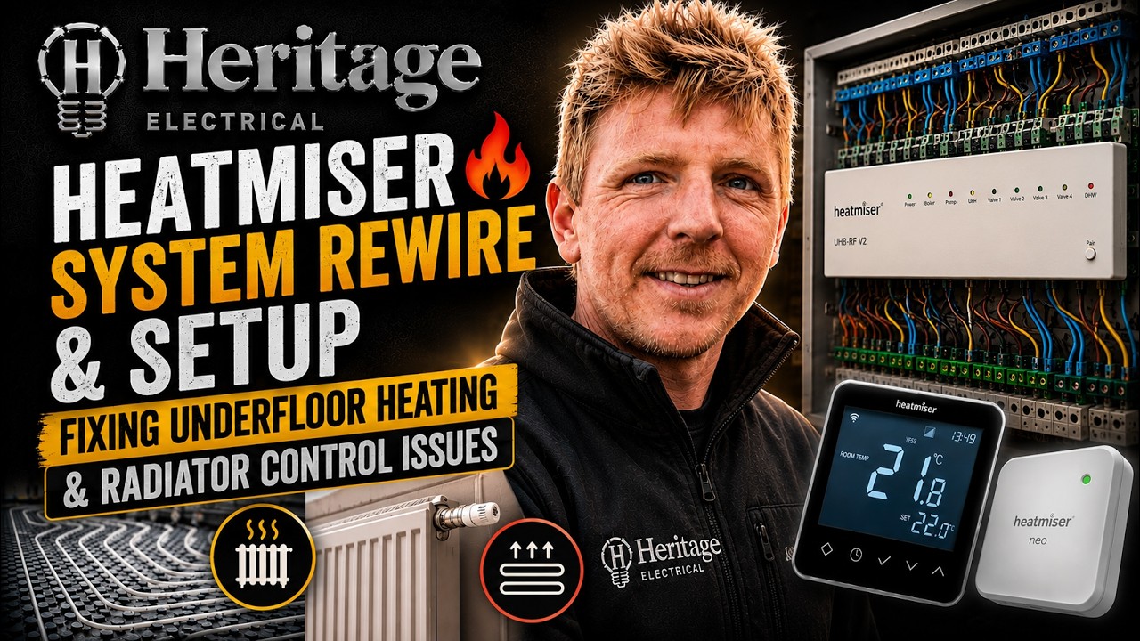 🔥 Heatmiser System Rewire & Setup | Fixing Underfloor Heating & Radiator Control Issues