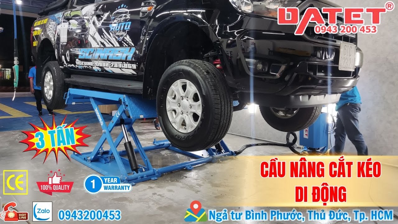 Gara Chật? Dùng Ngay Cầu Nâng Cắt Kéo Di Động 3 Tấn DT-Z30M Của Nhà DATET