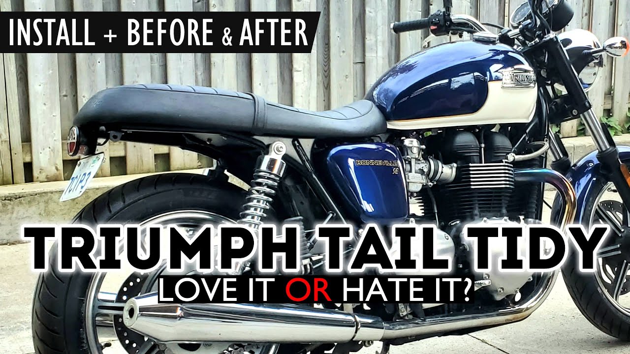 Triumph Bonneville Tail Tidy — до и после