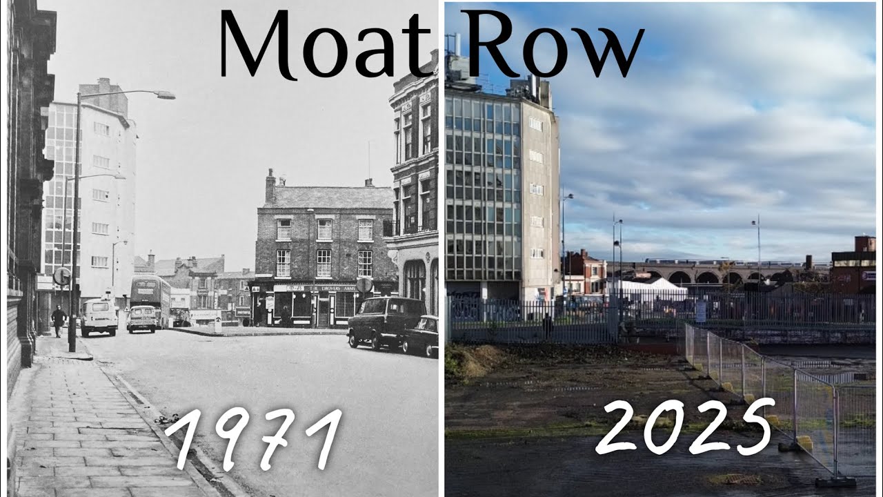 Birmingham Through Time - Moat Row | From Manor House to Car Park | Lost streets of Brum.