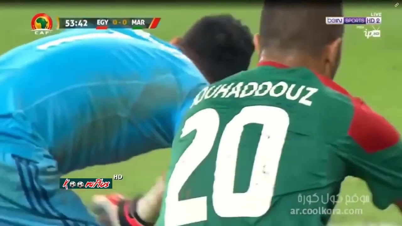 مبارات التي أبكت لمغاربة المغرب و مصر 2017 ربع نهائي كأس إفريقيا هذف كهربا القاتل بتعليق الشوالي