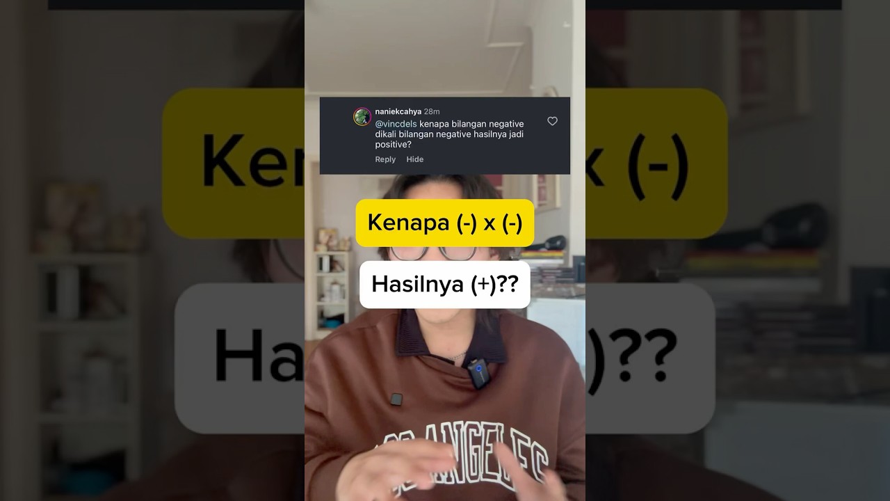 Kenapa bilangan negatif dikali negatif hasilnya positif? #math #belajar #education #menghitung
