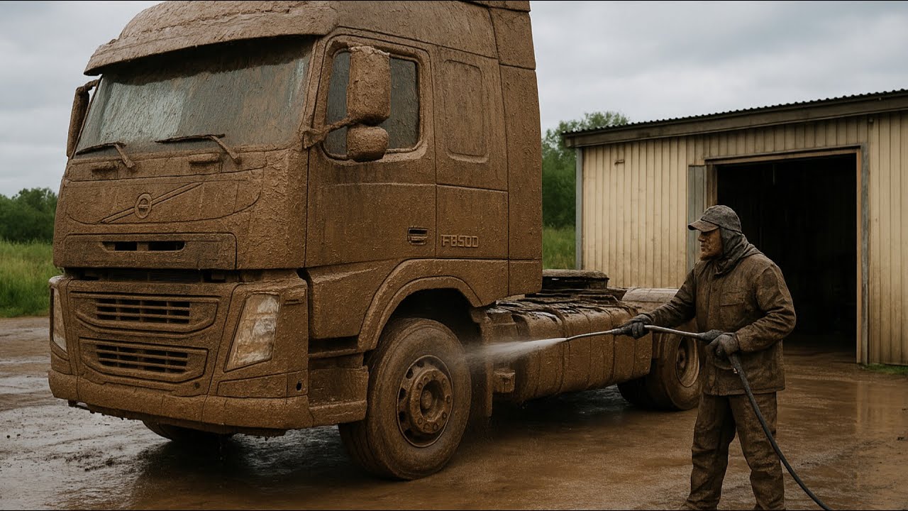 Muddiest Truck Ever | How To Wash A VOLVO Truck?