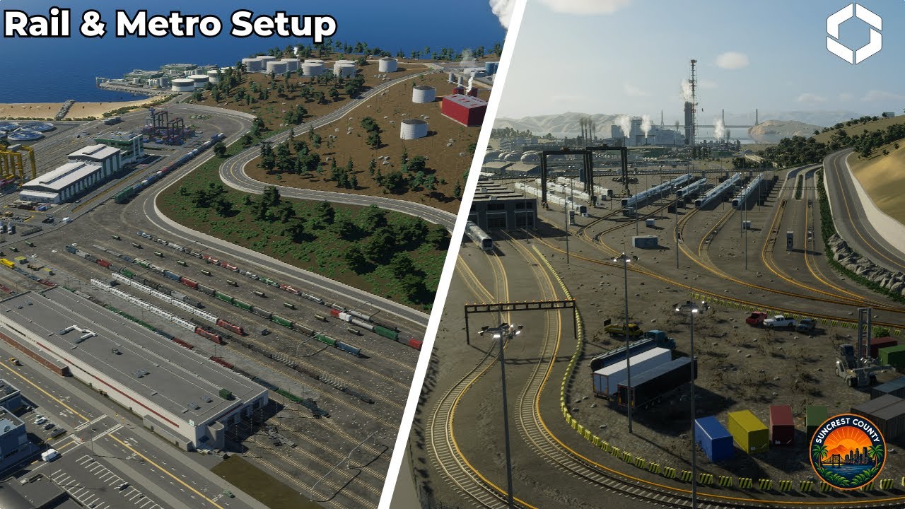 Building A detailed Rail and Metro Yard in Cities Skylines 2 | Suncrest County