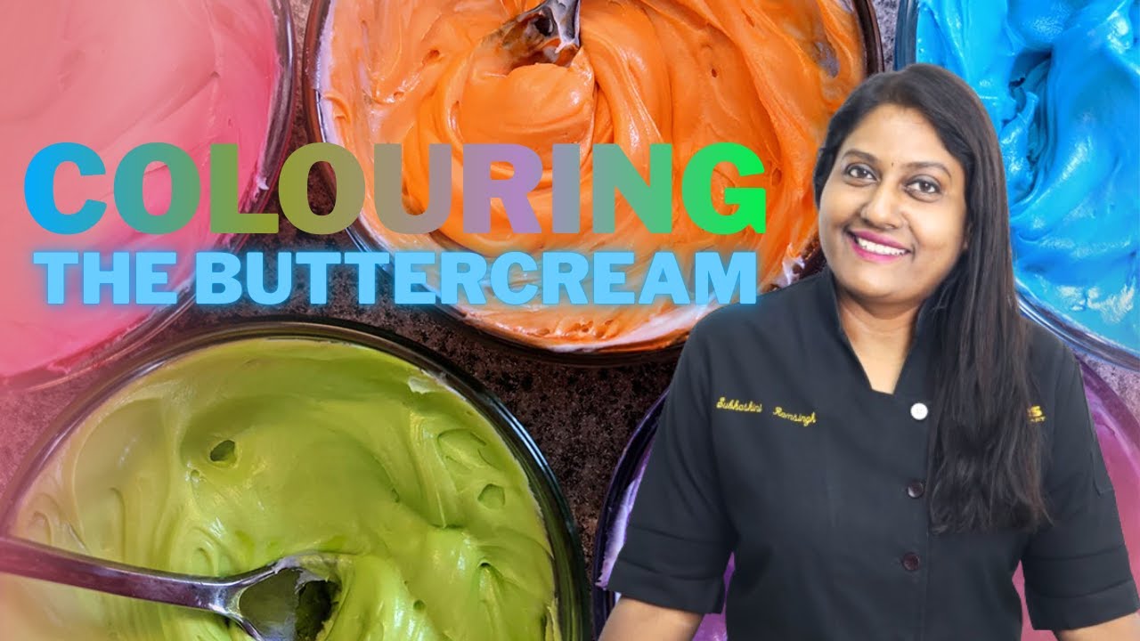 Colouring the Buttercream #buttercreamcolor #colouringbuttercream #buttercreampiping ##fondbites