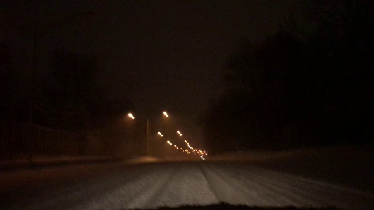 Driving in the snow Rochester, NY @2:30AM