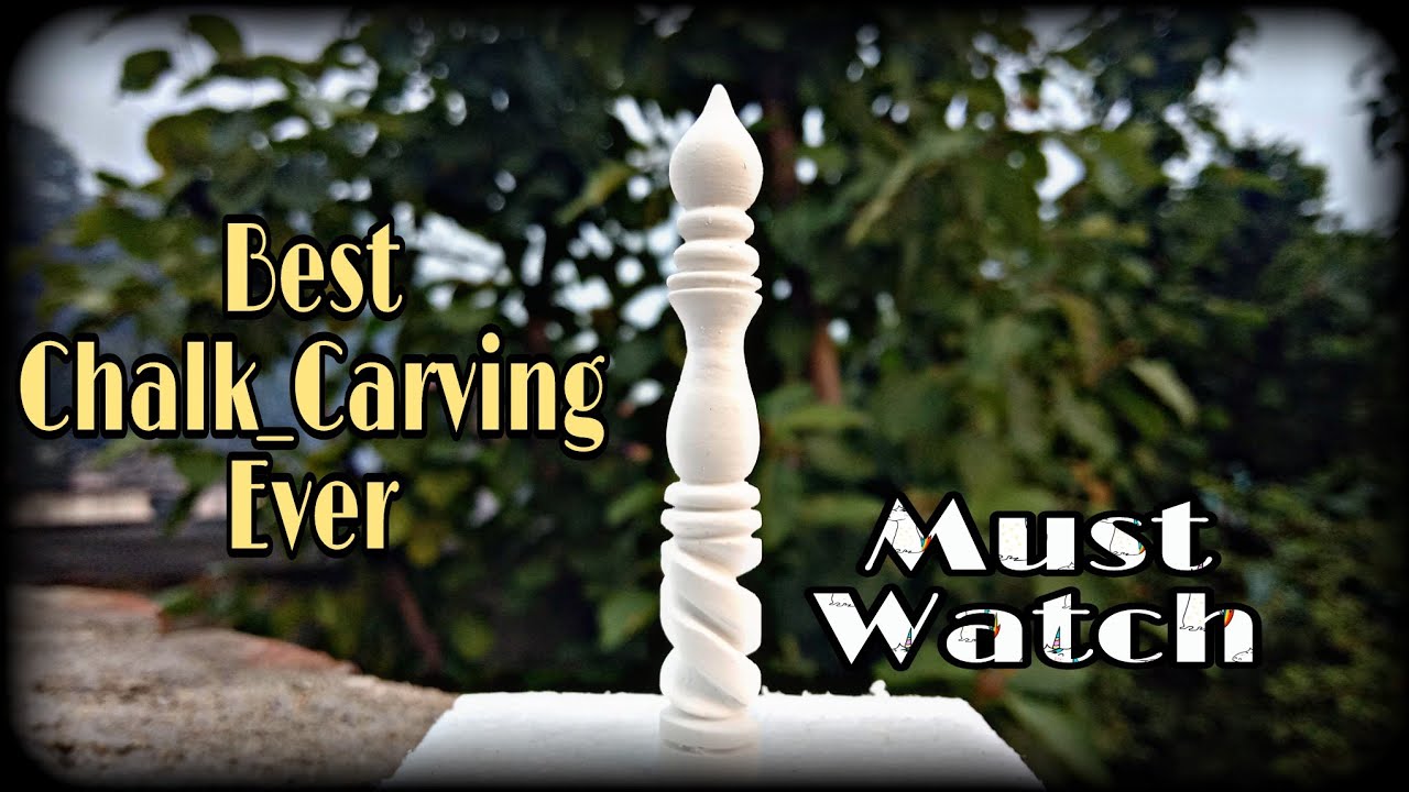 Best CHALK Carving of a Single Chalk without using any tool | Must Watch | SB Creations