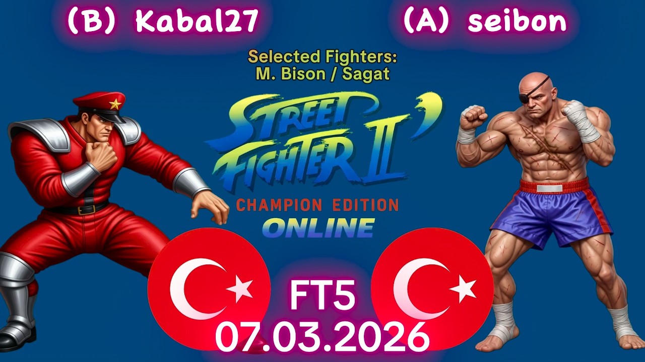 Kabal27 VS. seibon - ONLINE MATCH! - Street Fighter II' Champion Edition - FT5 - 07.03.2026