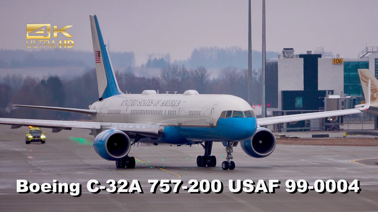 Boeing C-32 757-200 USAF 99-0004 departure Munich Airport #siko #msc2026 #usa #rubio #aviation