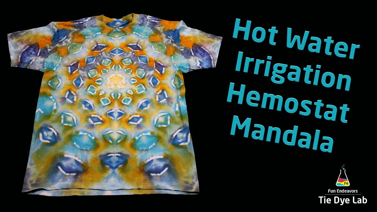 Tie Dye Pattern:  Hot Water Irrigation Hemostat Mandala