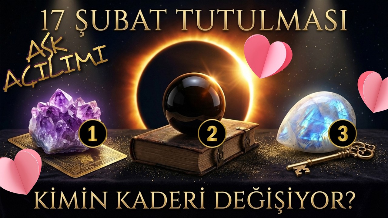 🌑 BUGÜN KADERİN DEĞİŞİYOR! 17 Şubat Güneş Tutulması Aşk Falı (Deste Seç)