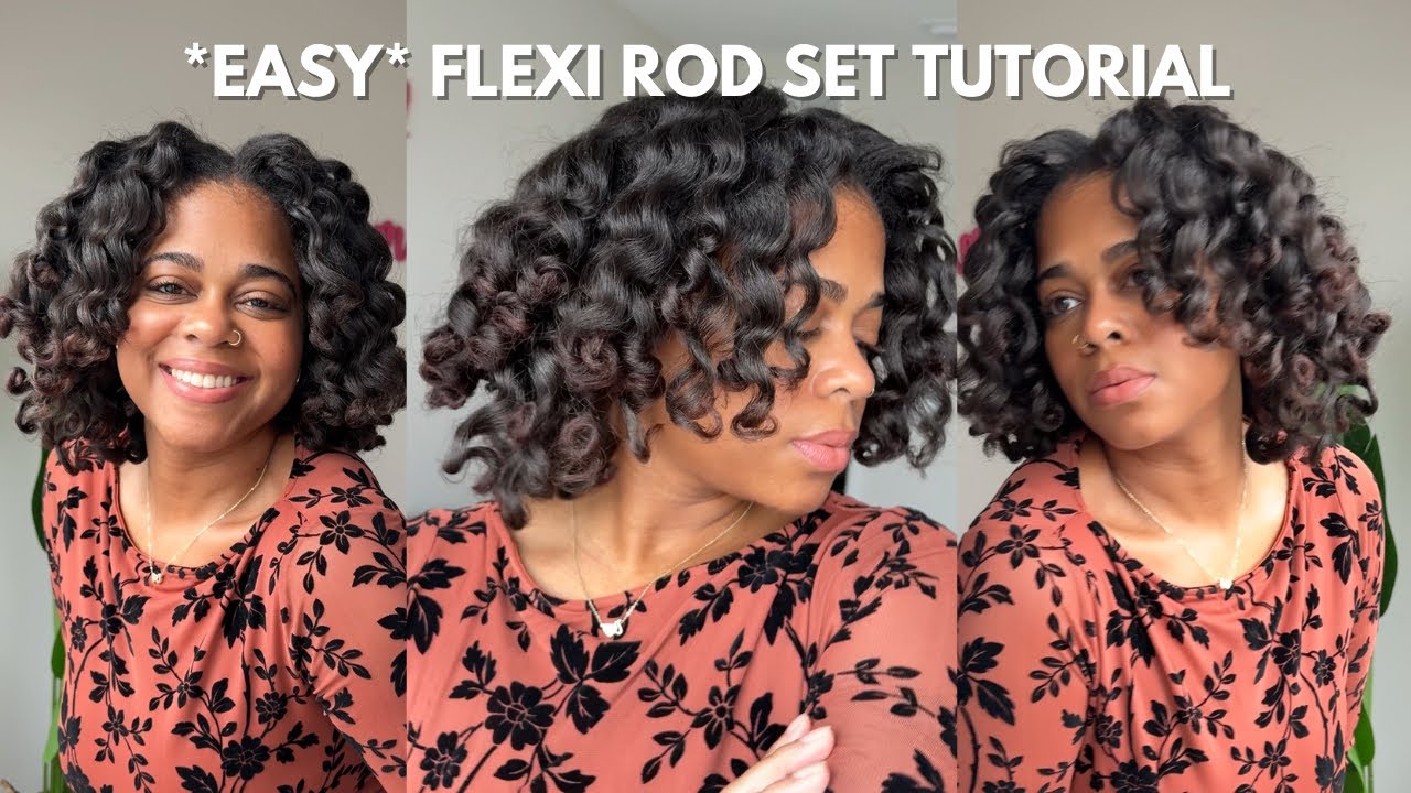 *EASY* FLEXI ROD SET TUTORIAL | FLEXI RODS FOR BEGINNERS | EASY NATURAL HAIRSTYLES 