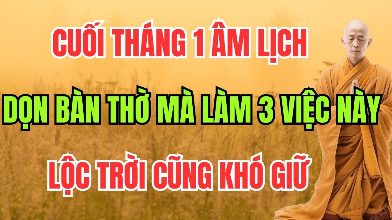 CUỐI THÁNG 1 ÂM: DỌN BÀN THỜ MÀ LÀM 3 VIỆC NÀY – LỘC TRỜI CŨNG KHÓ GIỮ