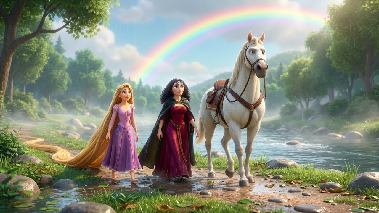 Tangled : Rainbow After the Rain Rapunzel Mother Gothel Magic Walk | Tangled Animation HD