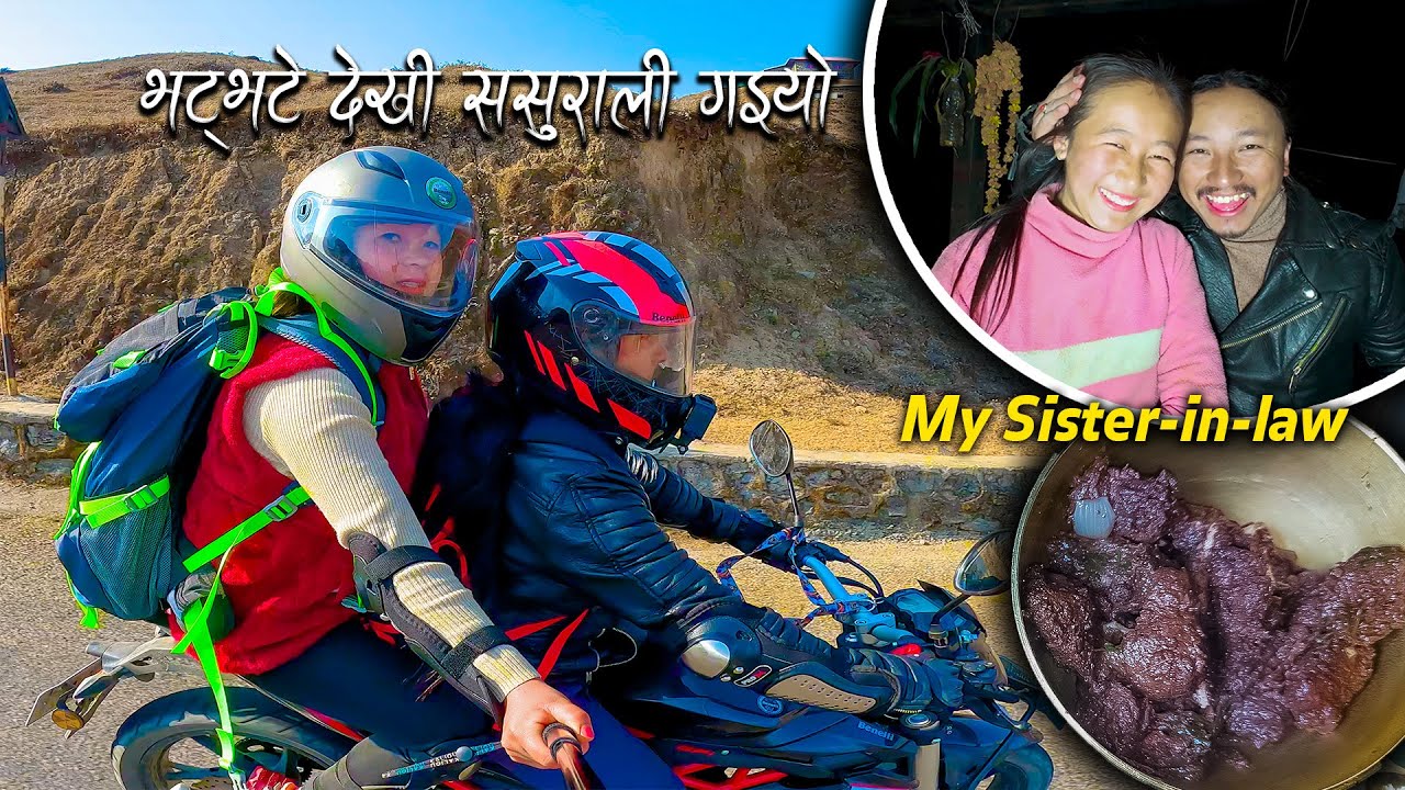 We are going to in-laws house by motorcycle for the first time || Entertained with sister-in-laws