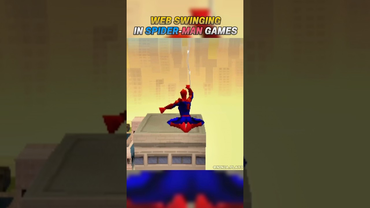 20 Years of Web Swinging in Spider-Man Games #spiderman #spiderman2 #shorts
