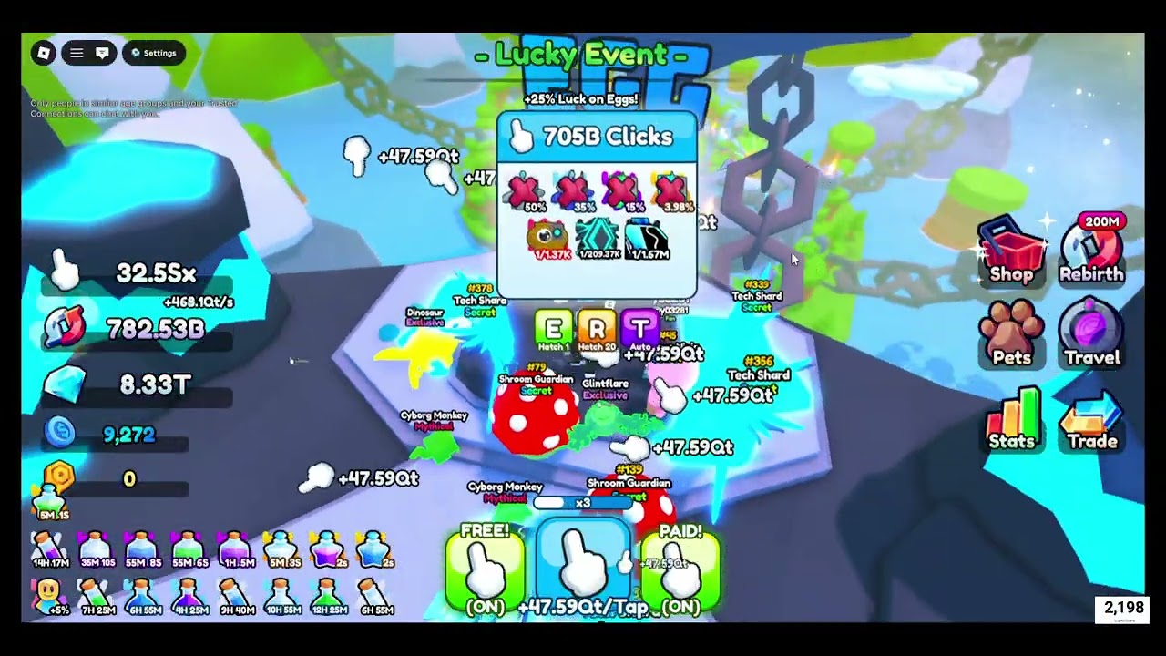 Обновление ClickSimulator Ultimate: обновление инвентаря, обновления игры и проблемы с чатом.