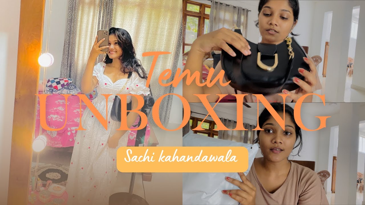 Temu unboxing | temu එකෙන් මන් දාපු bag order එක | අම්මෝ ඒවගේ ලස්සන 😍 | මෙච්චර ලාබෙට බෑග් 😳