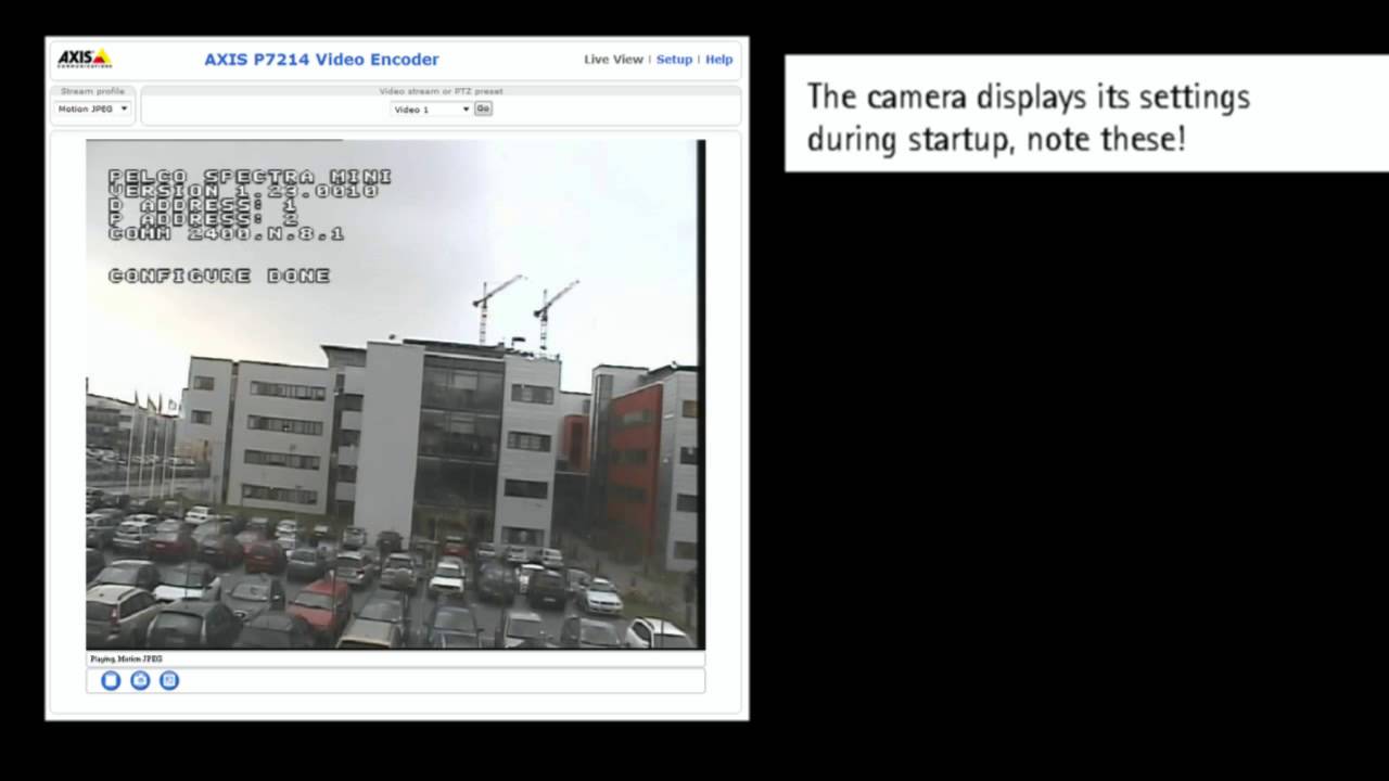 Technical installation tip: How to connect an AXIS P7214 Video Encoder to an analog Pelco PTZ camera