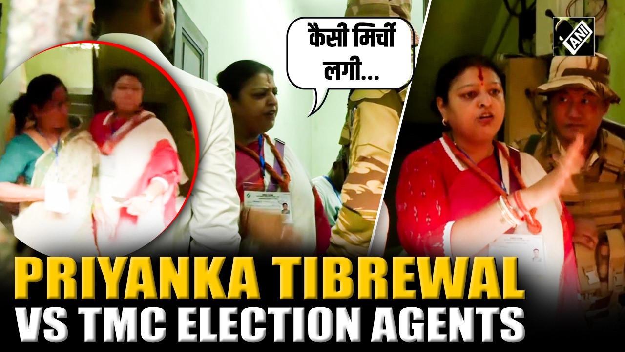 Watch: BJP leader Priyanka Tibrewal&rsquo;s heated clash with polling officers & TMC election agents