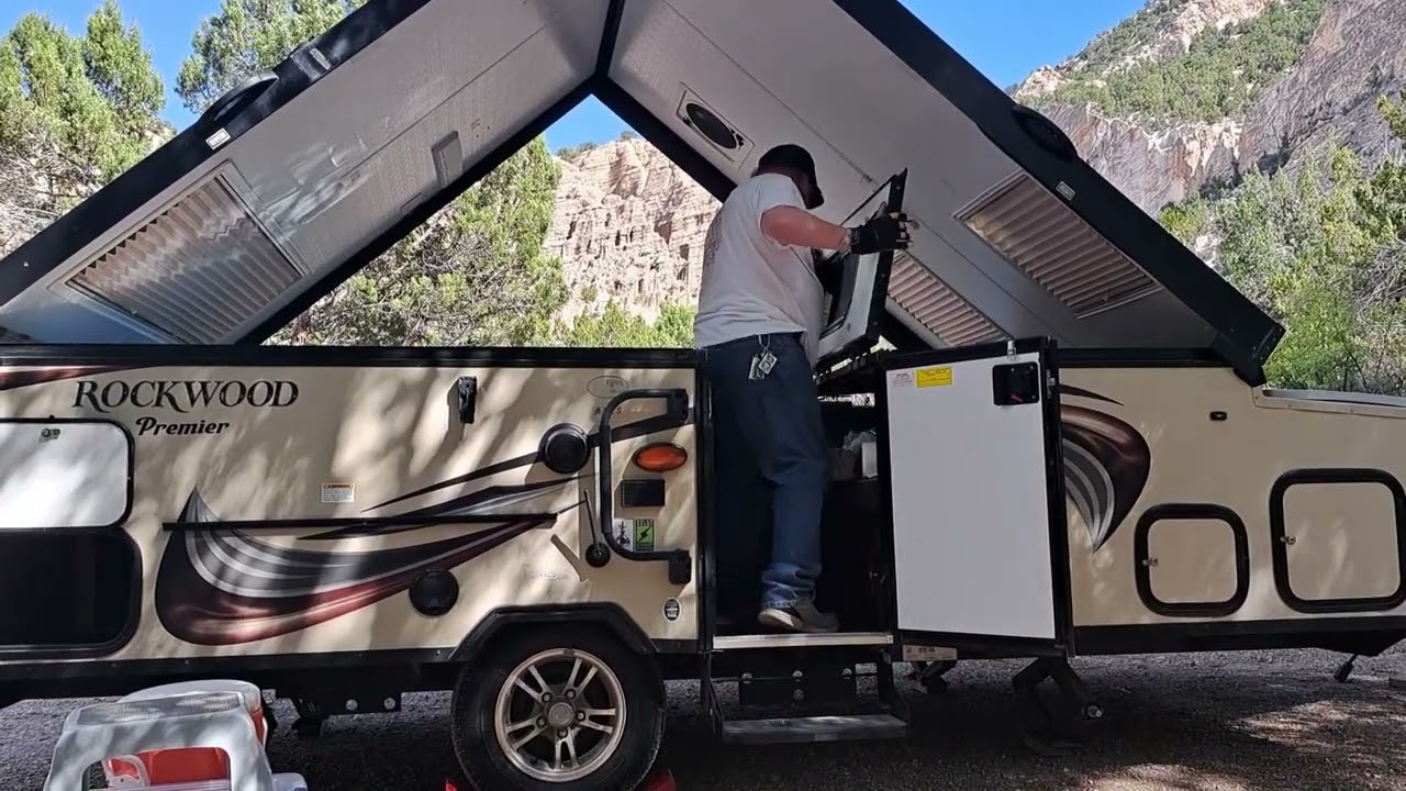 How long does it take to set up a Forest River Rockwood A-Frame trailer?
