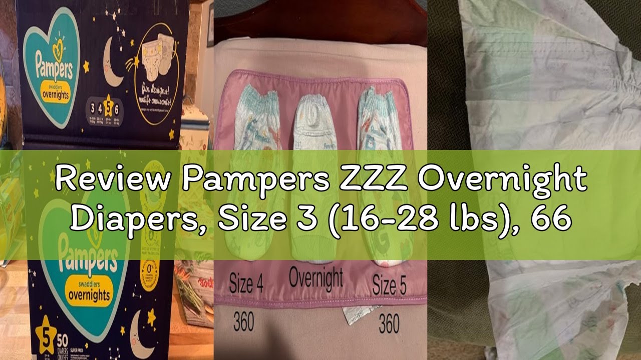Review Pampers ZZZ Overnight Diapers, Size 3 (16-28 lbs), 66 Count, Nighttime Protection Disposable
