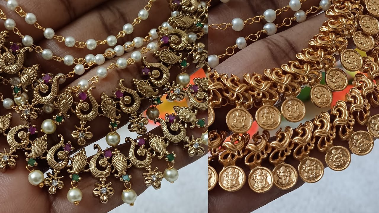 Traditional bridal earchain collection #trending#online#bridal#antiquefinish#earchain#trendingvideo