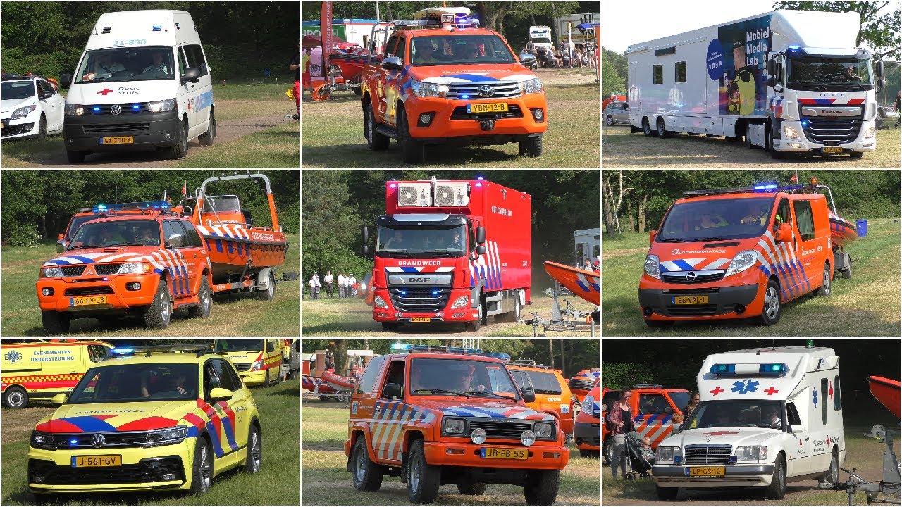 Rescueland 2022: Veel hulpdiensten met zwaailichten en sirenes bij & vanaf Rescueland Oss 2022!