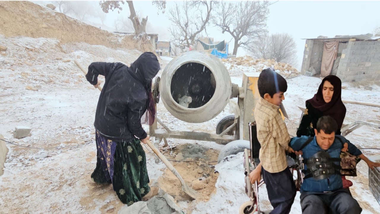 Ashraf, a single mother's relentless effort to save her children on a snowy day ❄️: Nomadic life
