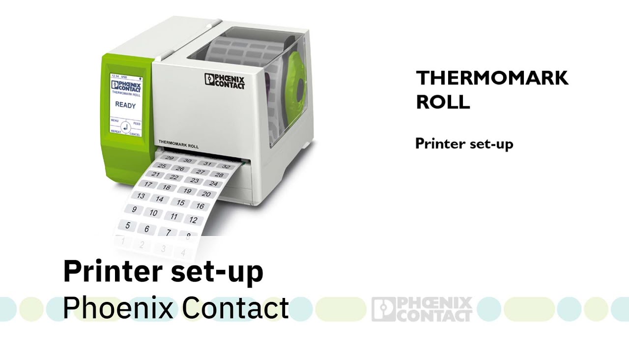 THERMOMARK ROLL 2.0: Printer set-up