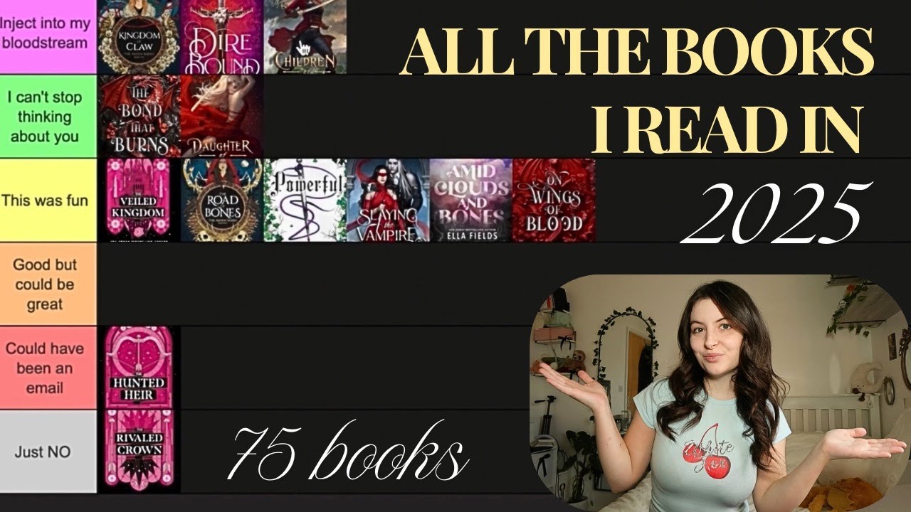 Tier ranking ALL the books I read in 2025