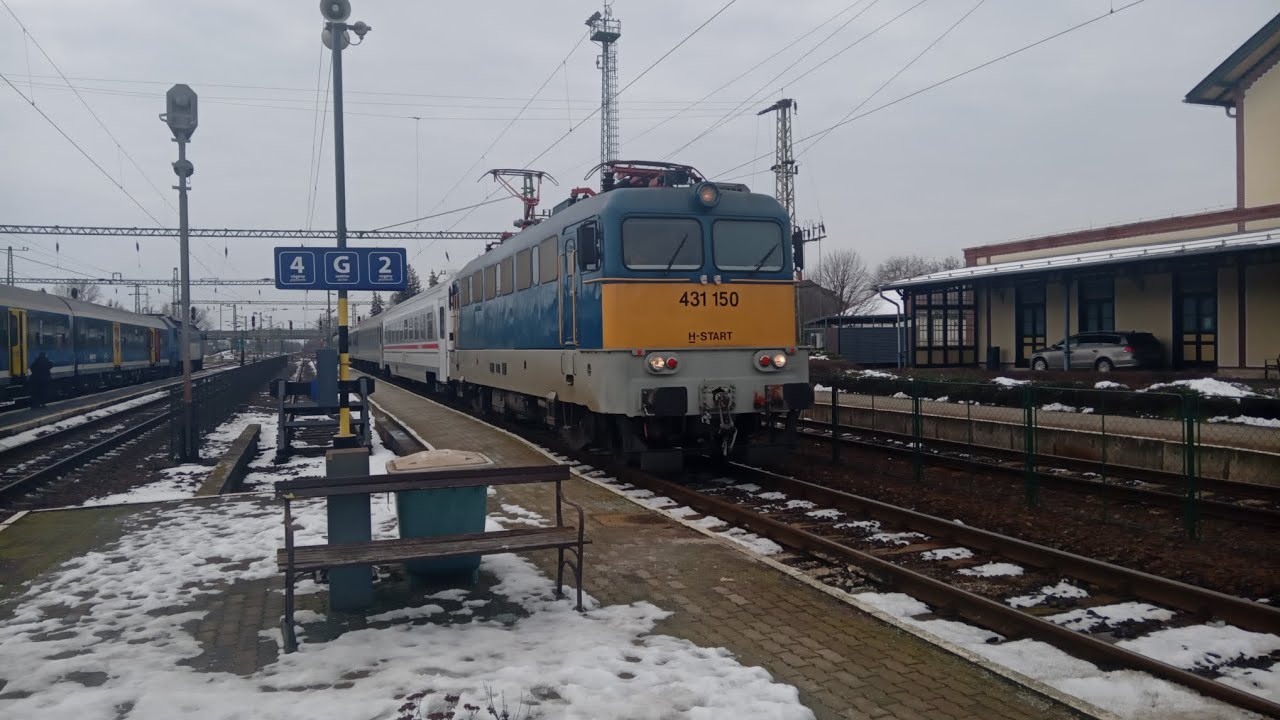 845-ös Tópart IC érkezik Nagykanizsa felöl élén a V43 1150-es pályaszámú szilivel.