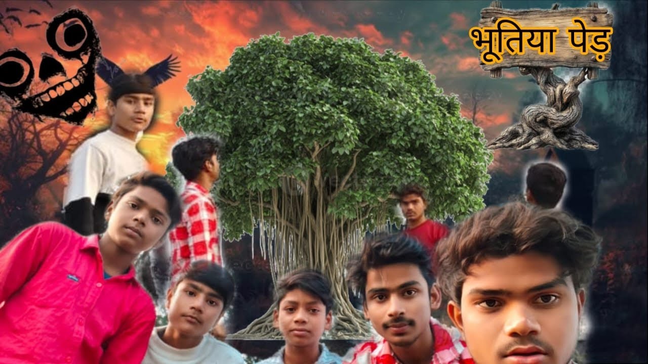 Haunted tree visit on my team😱😱#horror #youtubevideo 