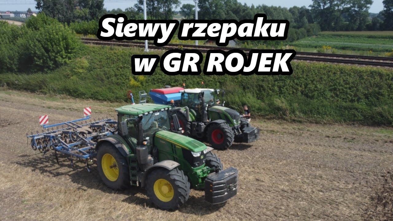 John Deere 6230R  x Fendt 720 - siewy rzepaku w GR ROJEK