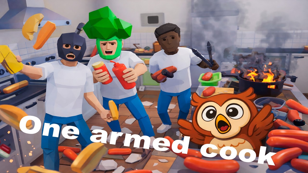 Un verdadero caos en la cocina | One armed cook