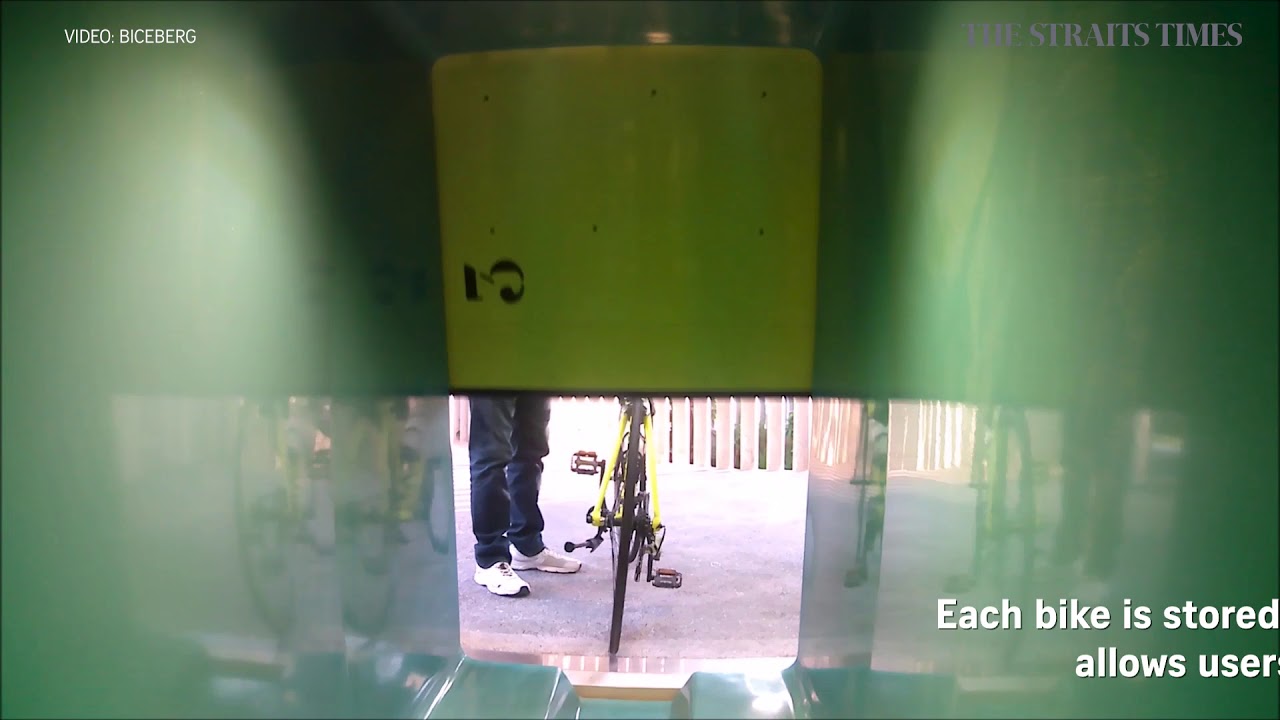 Singapore's first automated underground bicycle parking system