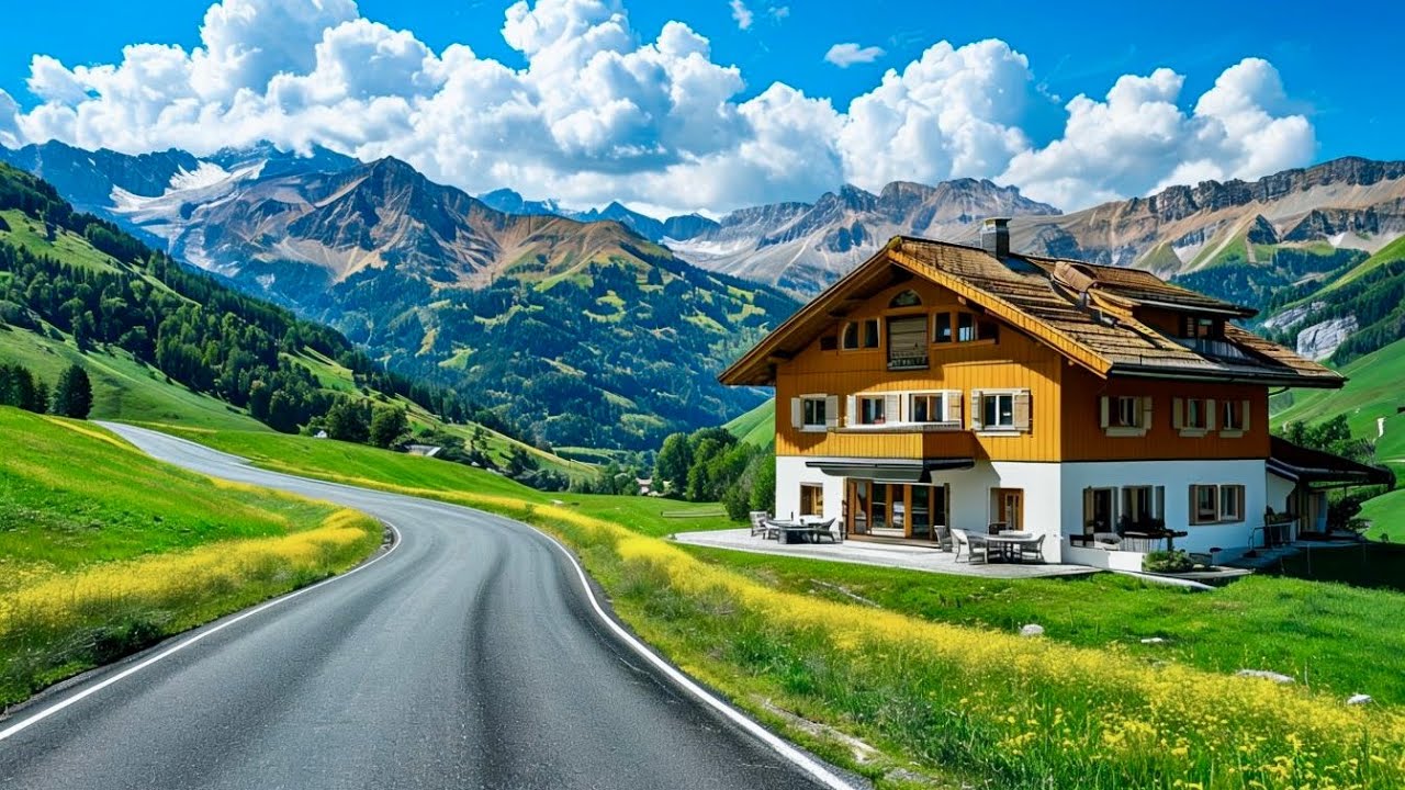 Swiss Village + Relaxing Music Unearthing Switzerland's Quietest Hidden Hamlets: A Serene Drive , 4K