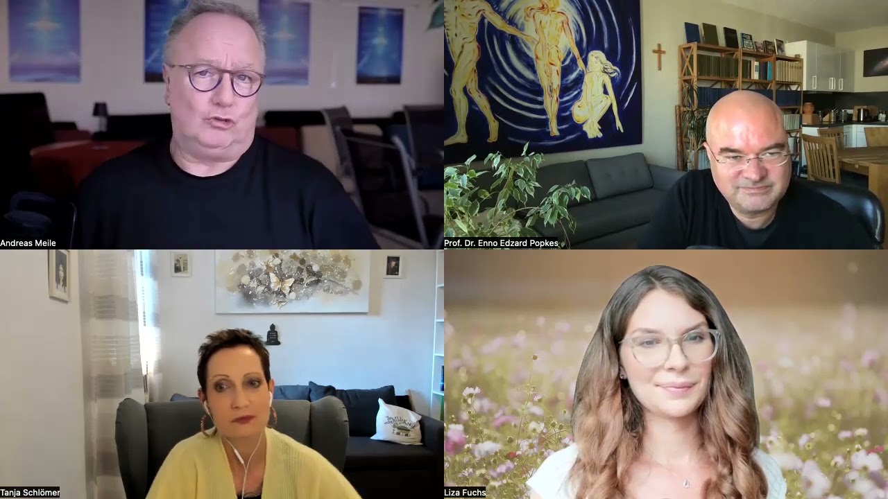 Die geistige Welt: Liza Fuchs, Tanja Schlömer, Andreas Meile und Prof. Dr. Enno Popkes im Gespräch