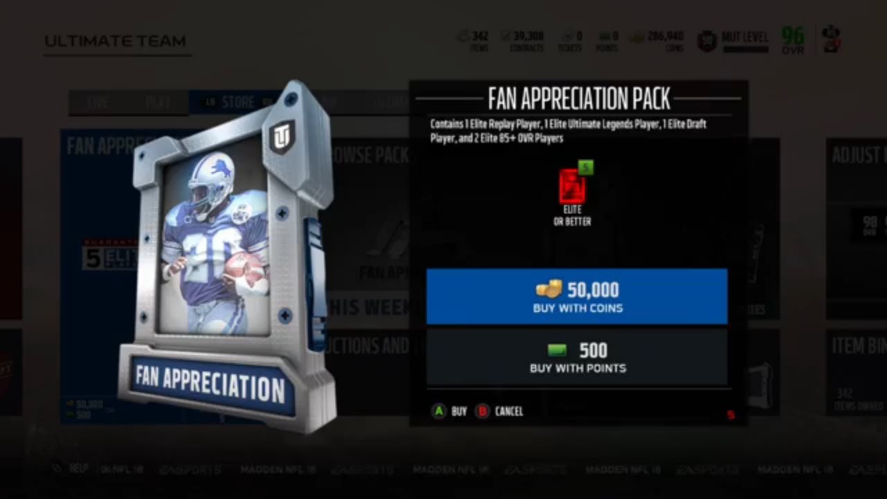 Madden 18 Ultimate Team Pack Opening - Fan Appreciation Pack 5 Packs Total! Who Did You Get ??