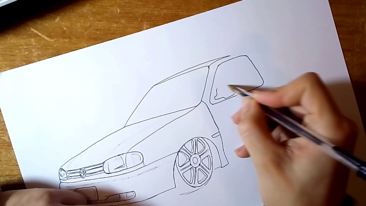 Desenhando Volkswagen Gol 2 rebaixado