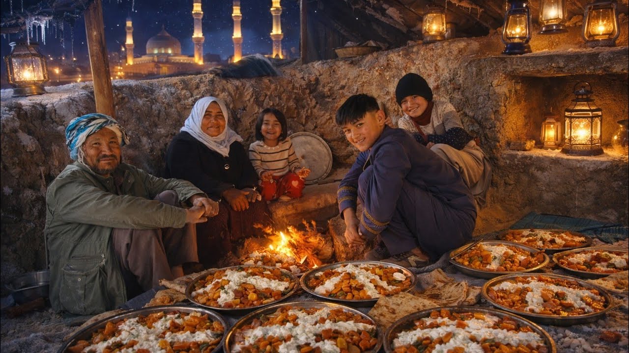 Surviving in the Coldest Cave in Afghanistan | Family Cooking, Traditional Ramadan and Winter Foods.