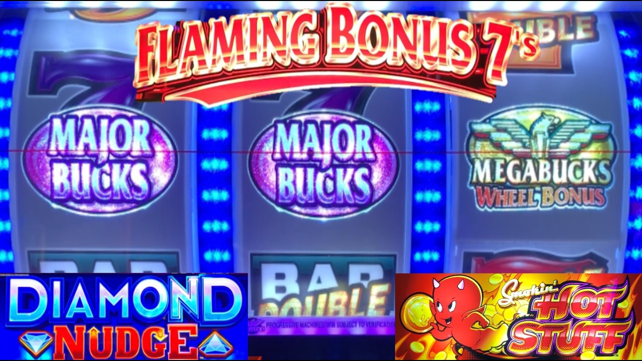 Бонус MEGABUCKS! Крупные выигрыши на НОВЫХ слотах Diamond Nudge! Редкий старый слот Flaming Bonus...