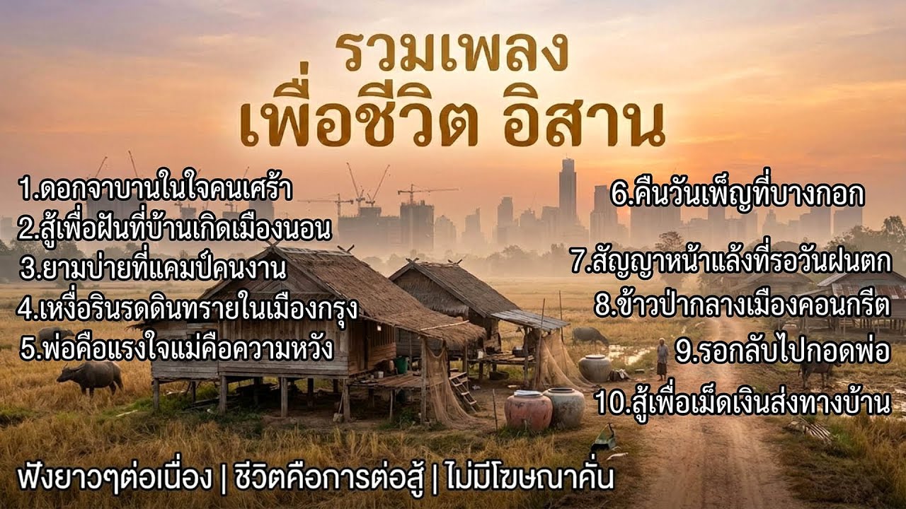 รวม 10 เพลง เพื่อชีวิตอีสานเพราะๆ ใหม่ล่าสุดกำลังมาแรง【LONGPLAY】ไม่มีโฆษณาคั่นบ่อย ชุดที่ 9